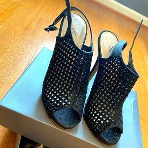 Vince Camuto Black open toe bootie NWB